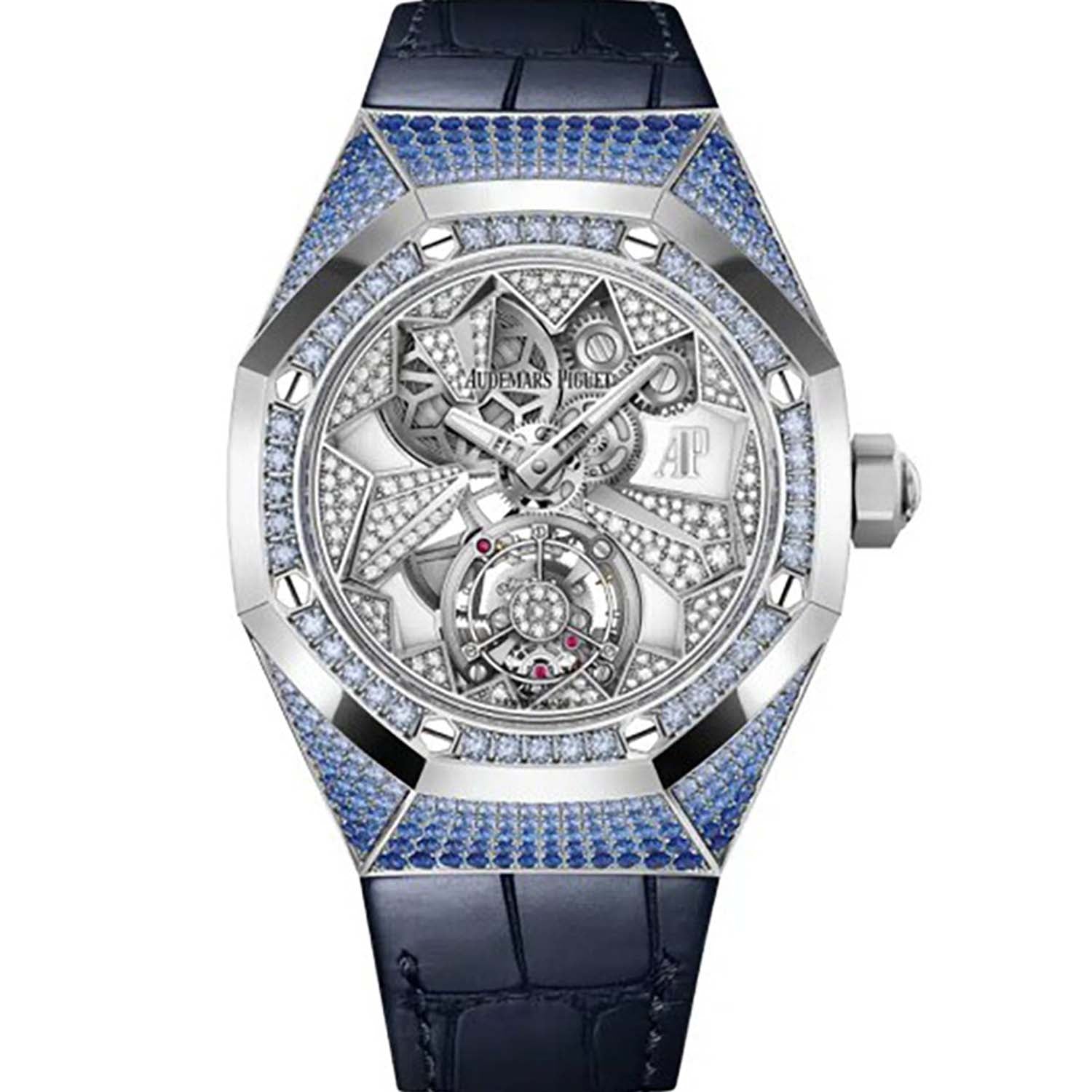 Audemars Piguet Royal Oak Concept Flying Tourbillon Diamond Bezel White Gold Openworked Dial