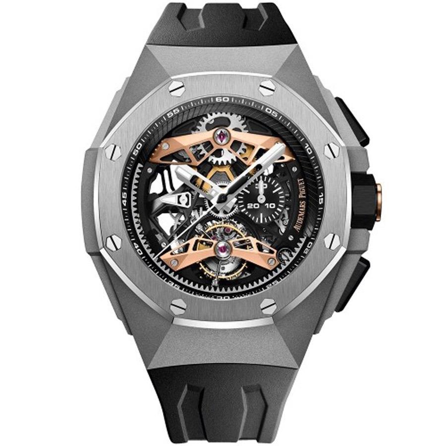 Audemars Piguet Limited Edition Royal Oak Concept Tourbillon Chronograph 44mm 26612TI Overworked Dial