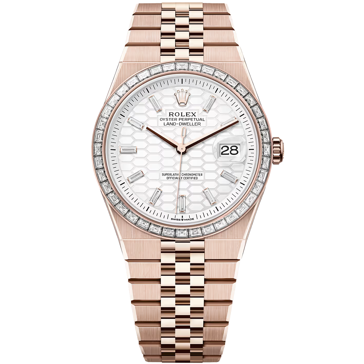 Rolex 2025 FULL STICKERS Land-Dweller 127385TBR 40mm Diamond White Dial