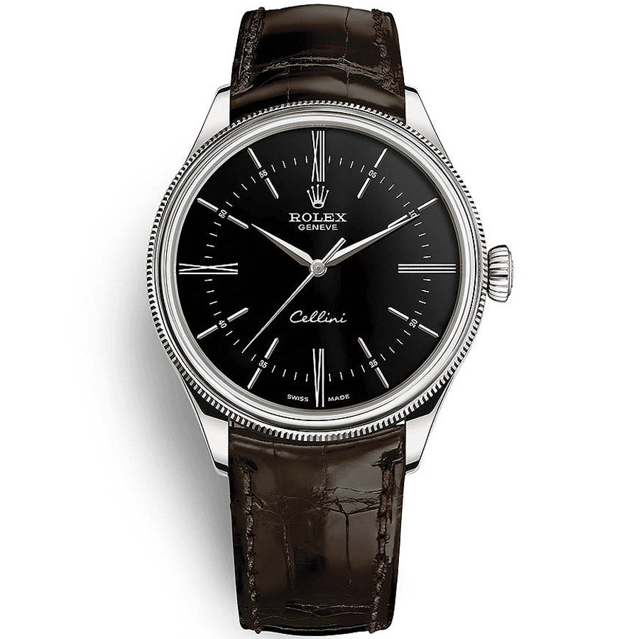 Rolex Cellini Time 39mm 50509 Black Dial