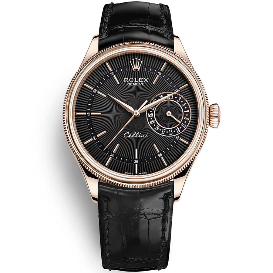 Rolex Cellini Date 39mm 50515 Black Dial