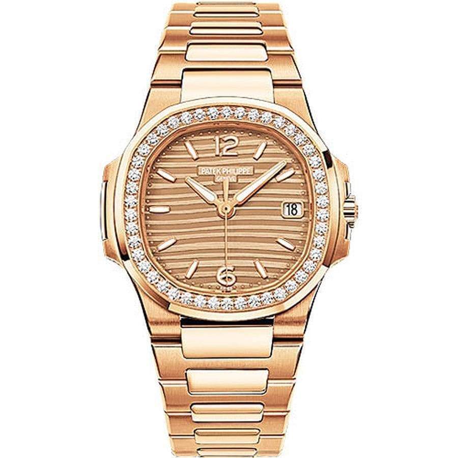 Patek Philippe Nautilus Quartz 32mm 7010/1R Golden Dial - First Class Timepieces