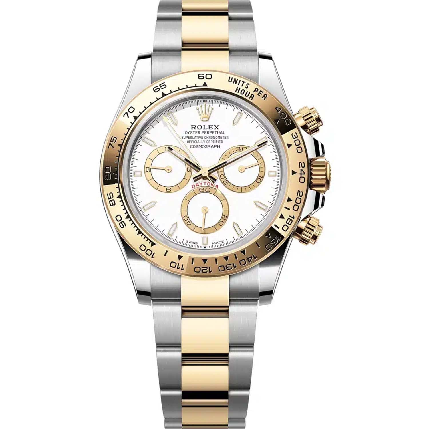 Rolex Daytona White Dial Two Tone Yellow Gold 126503