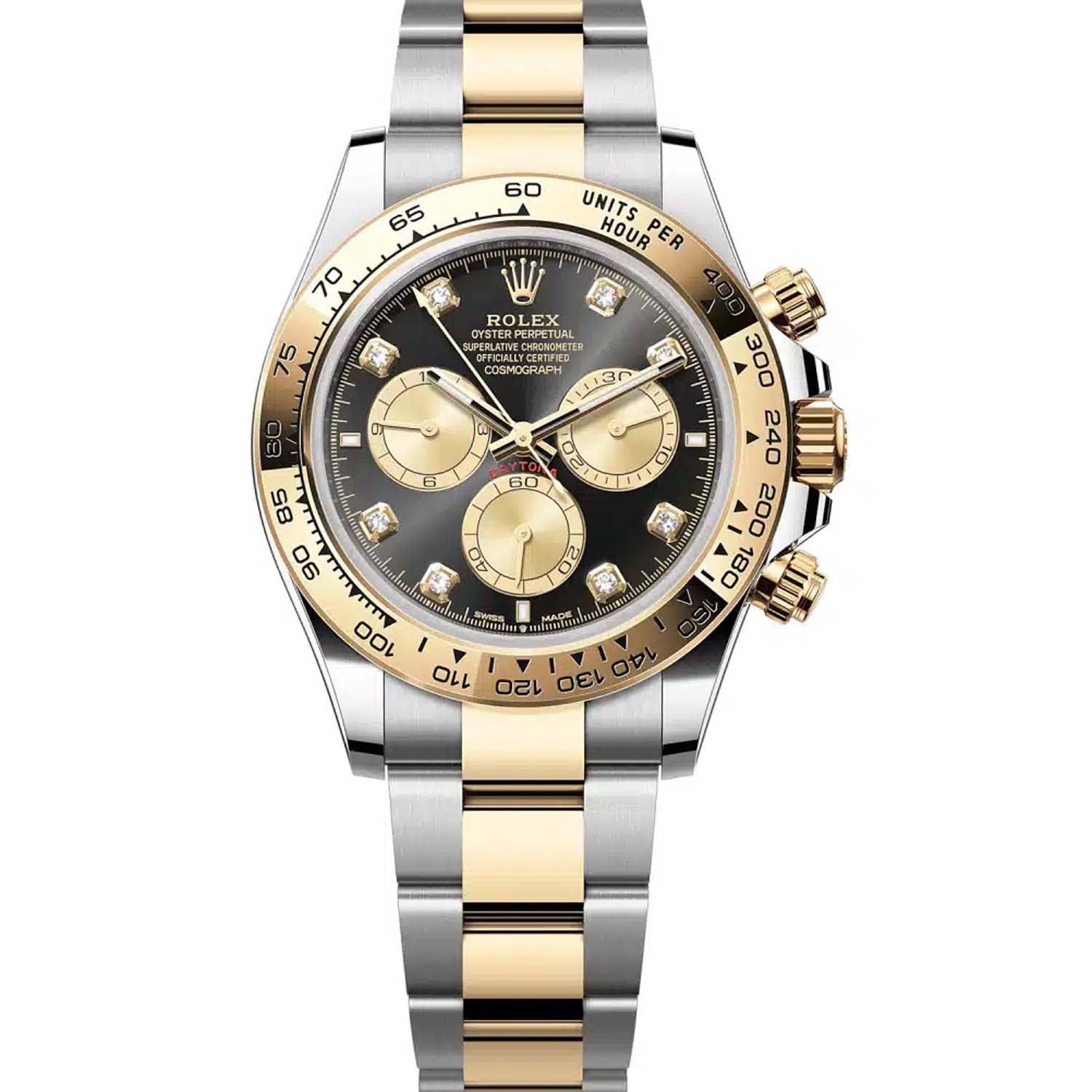 Rolex Daytona 126503 Yellow Gold Two Tone Black Diamond Dial