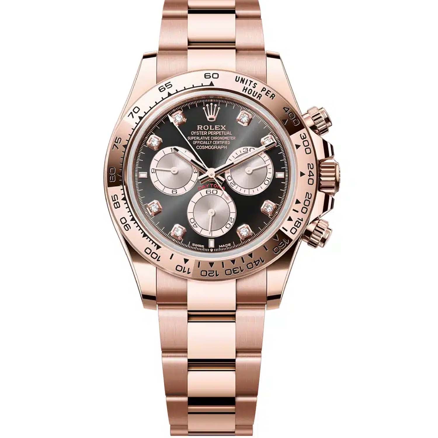 Rolex Daytona 126505 Rose Gold Black Diamond Dial