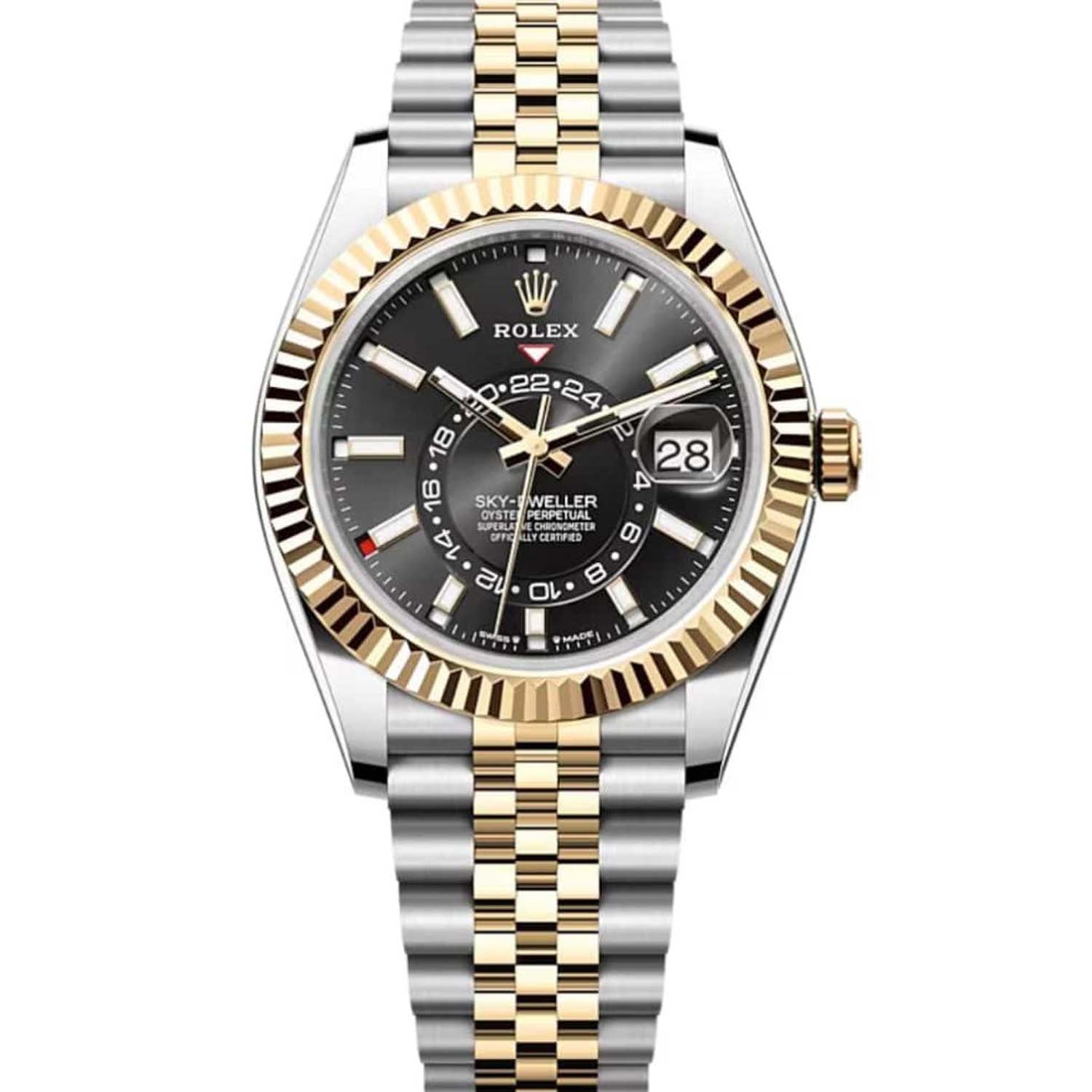 Rolex Sky-Dweller Jubilee Black Dial 336933 Two Tone Yellow Gold 2023