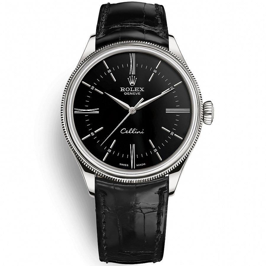 Rolex Cellini Time 39mm 50509 Black Dial