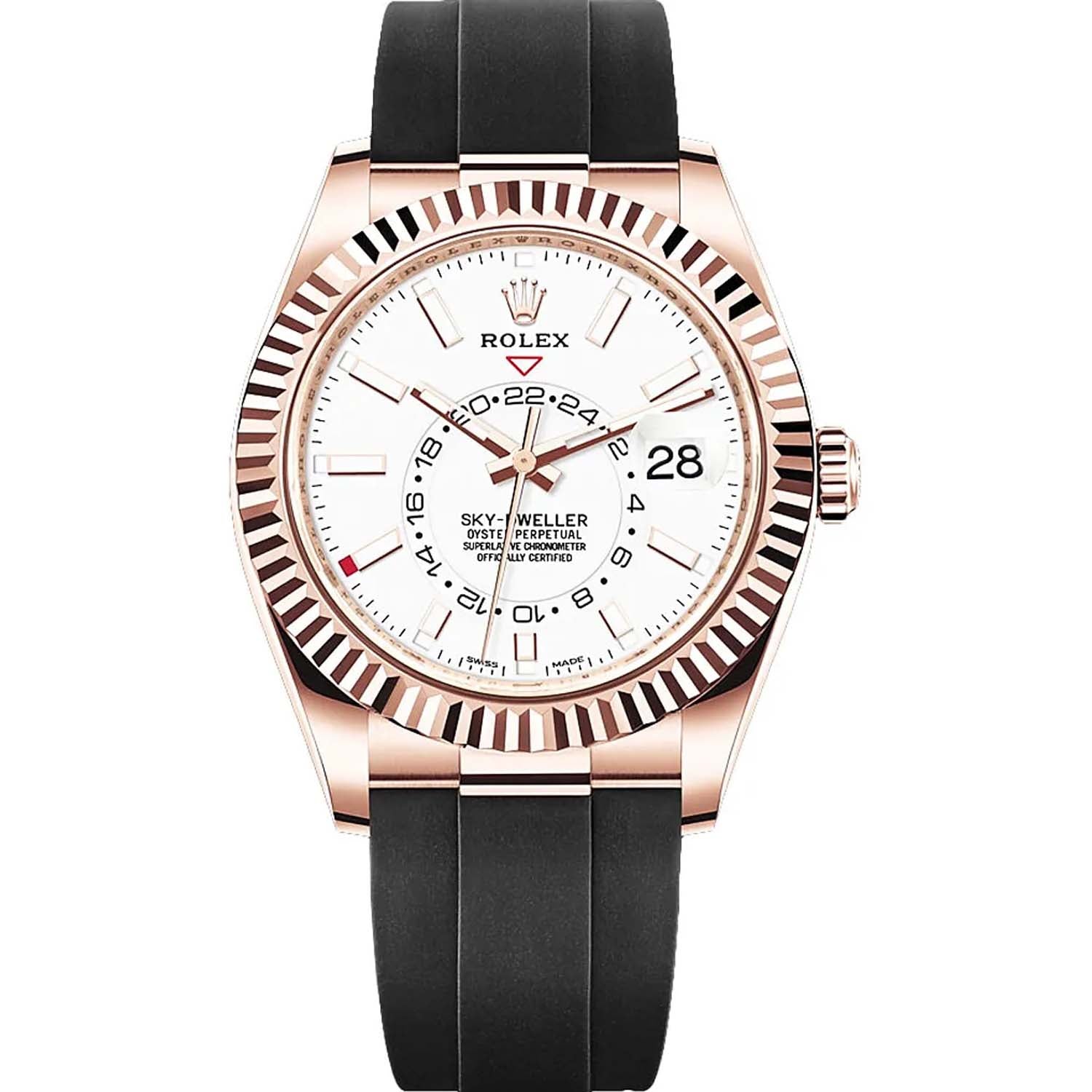 Rolex Sky-Dweller Rose Gold 336235 Ivory White Dial Oyster-flex 2023