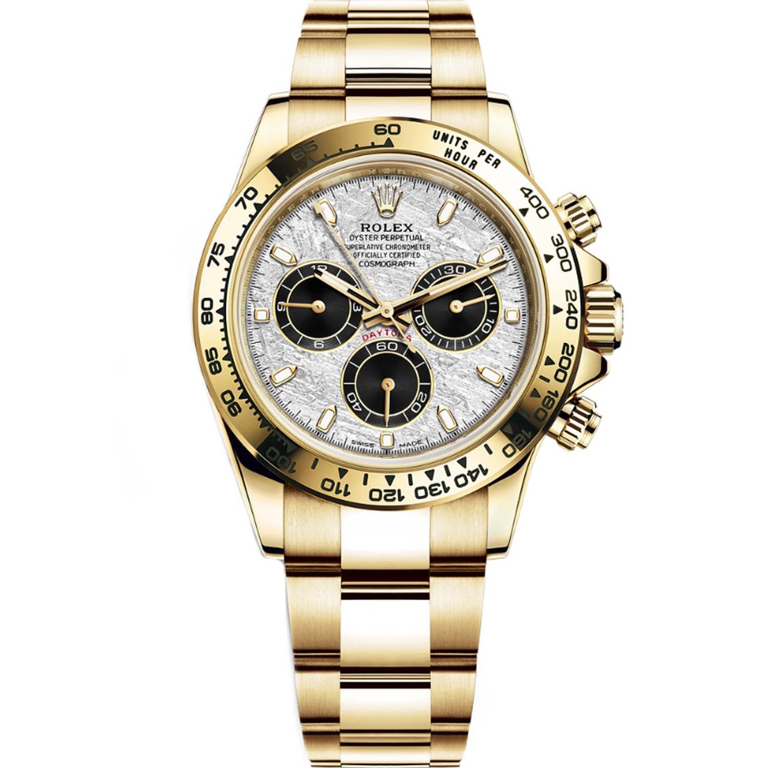 Rolex Daytona Yellow Gold Meteorite & Black Dial 116508