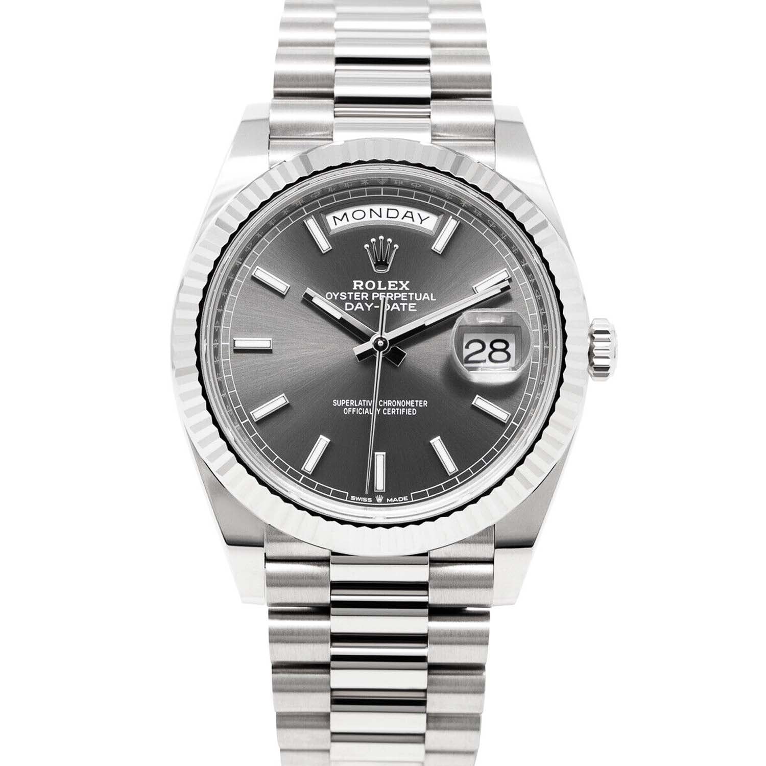 Rolex Day-Date 40 White Gold Slate Dial 228239