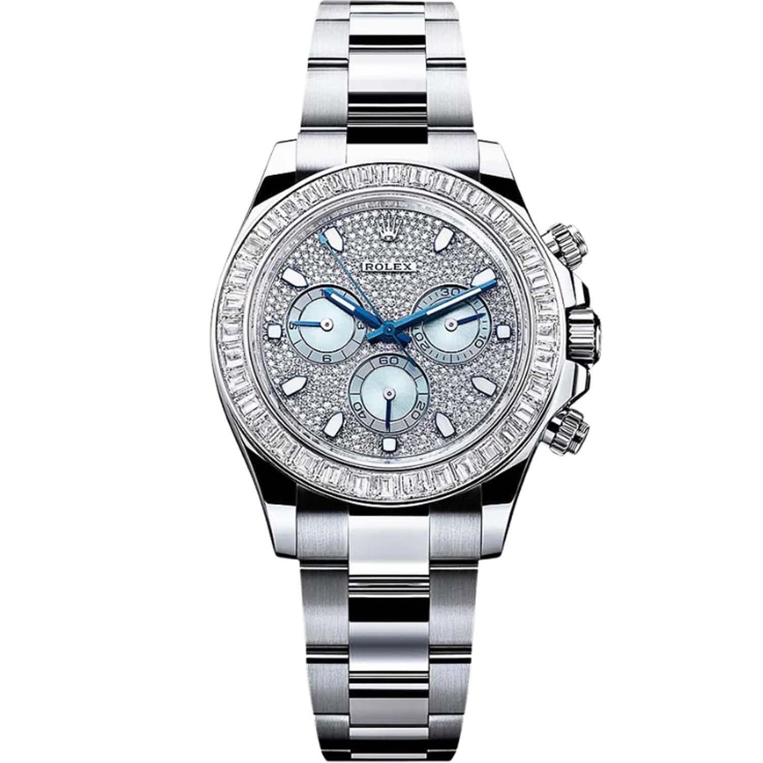 Rolex Daytona Platinum Ice Blue Diamond Dial & Bezel 116576TBR